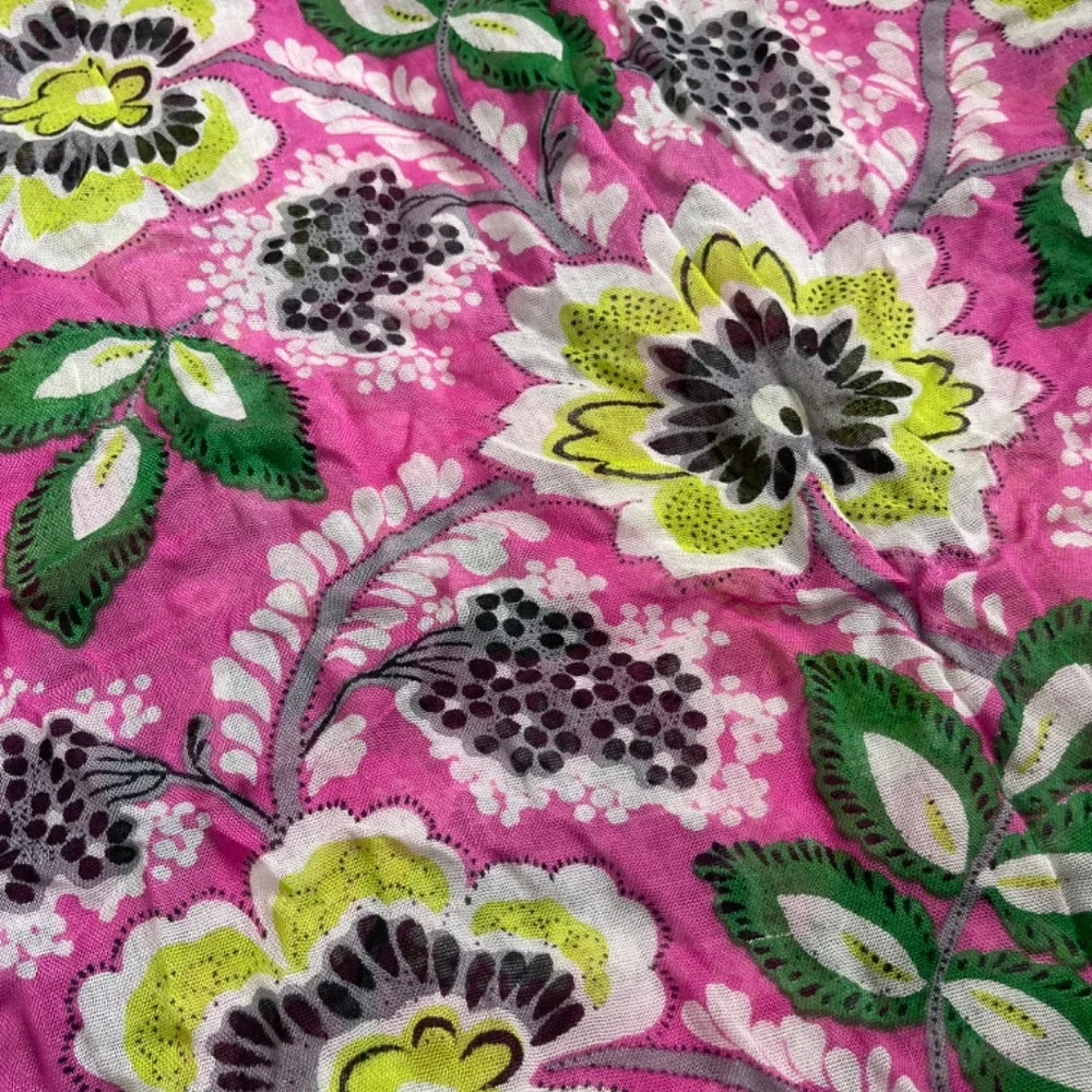 Vera Bradley Floral Pink and Green 100% Viscose Scarf / Wrap